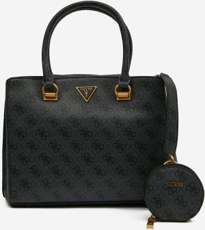 Čierna dámska vzorovaná kabelka Guess Alexie Girlfriend Satchel