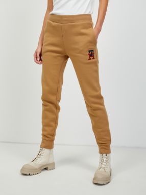 Tepláky pre ženy Tommy Hilfiger - svetlohnedá