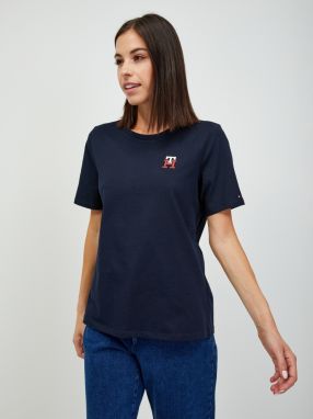 Tmavomodré dámske tričko Tommy Hilfiger