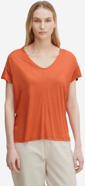Oranžové dámske basic tričko Tom Tailor