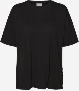 Čierne voľné basic tričko Noisy May Mathilde