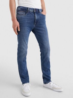 Modré pánske slim fit rifle Tommy Hilfiger