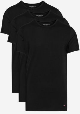 Sada troch čiernych pánskych tričiek pod košeľu Tommy Hilfiger