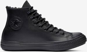 Čierne dámske kožené členkové topánky Converse Chuck Taylor All Star Winter