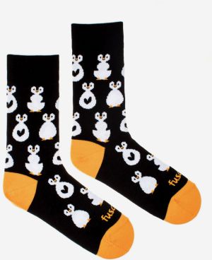 Čierne dámske vzorované ponožky Fusakle Nocny pingu