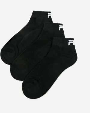 Sada troch párov pánskych členkových ponožiek v čiernej farbe FILA