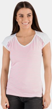 Ružovo-biele dámske pruhované tričko SAM 73 Jonna