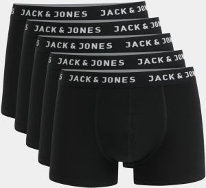 Sada piatich boxeriek v čiernej farbe Jack & Jones