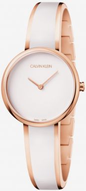 Hodinky pre ženy Calvin Klein - biela, zlatá