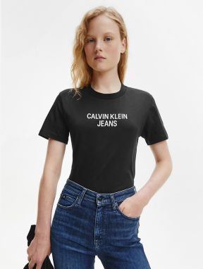 Tričká s krátkym rukávom pre ženy Calvin Klein - čierna