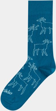 Modré vzorované ponožky Fusakle Srnky