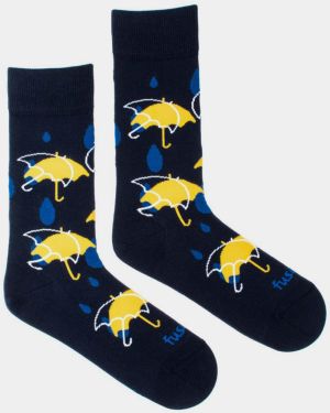 Tmavomodré vzorované ponožky Fusakle Podzimní den