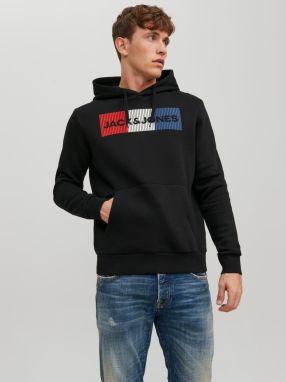 Čierna pánska mikina s kapucou Jack & Jones