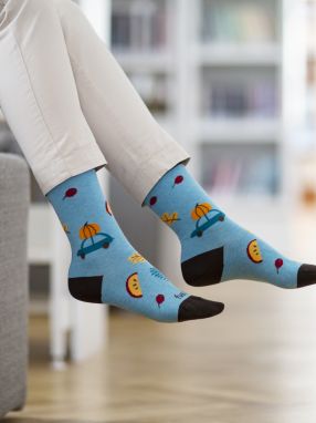 Ponožky pre ženy Fusakle - modrá, hnedá