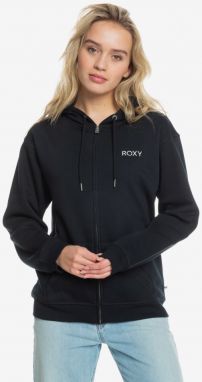 Čierna dámska mikina na zips s kapucňou Roxy Surf Stoked