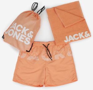 Sada pánskych plaviek, uteráku a vaku v oranžovej farbe Jack & Jones Summer Beach