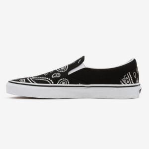 Čierne pánske vzorované slip on tenisky VANS UA Classic Slip On