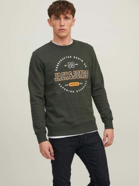 Tmavozelená mikina Jack & Jones Stamp