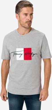 Tričká s krátkym rukávom pre mužov Tommy Hilfiger - sivá