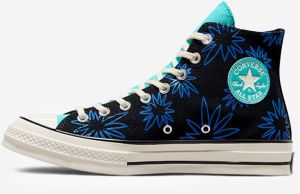 Modro-čierne pánske vzorované členkové tenisky Converse Chuck 70 Unity