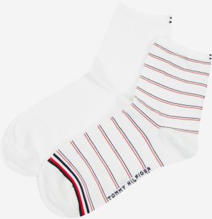 Súprava dámskych ponožiek v bielej farbe Tommy Hilfiger Short Sock 2P Preppy