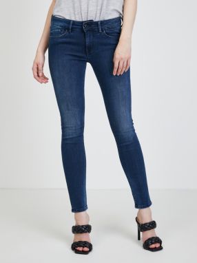 Tmavomodré dámske skinny fit džínsy Pepe Jeans