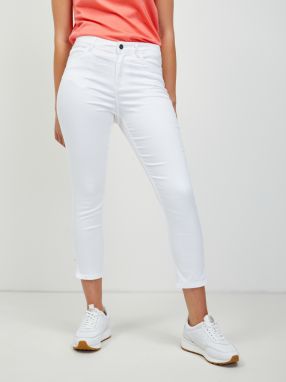 Biele trojštvrťové slim fit džínsy ORSAY