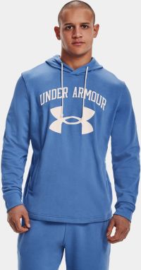 Mikina Under Armour UA RIVAL TERRY BIG LOGO HD - modrá