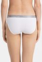 Calvin Klein biele nohavičky so striebornou gumou Bikini Slip galéria