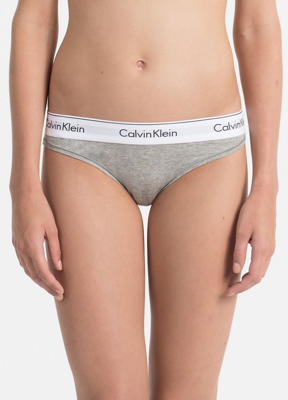 Sivé melírované nohavičky so širokým lemom Calvin Klein Underwear