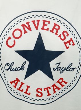 Converse biele pánske tričko chuck Patch s logom galéria