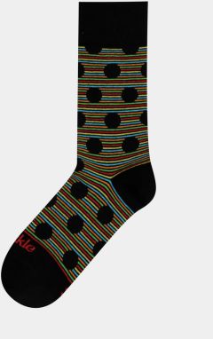 Čierne vzorované ponožky Fusakle Chameleon galéria