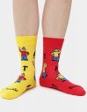 Žlto–červené vzorované ponožky Fusakle Pat a Mat galéria