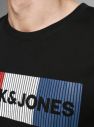 Čierne tričko s potlačou Jack & Jones galéria