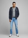 Jack & Jones modré pánska mikina Holmen s kapucňou basic galéria