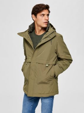 Selected Homme khaki pánska parka