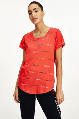 Tommy Hilfiger červené dámske tričko SS Tee Print