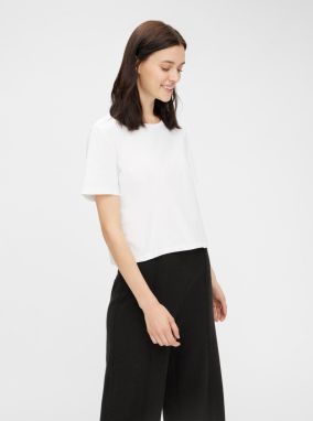 Biely basic crop top Pieces Rina