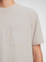 GAP sivé pánske tričko Logo pocket t-shirt galéria