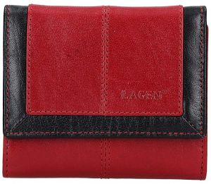 Lagen Dámska kožená peňaženka BLC-4391 Red/BLK