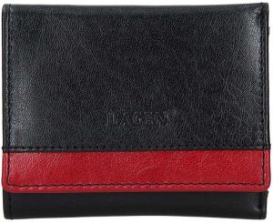 Lagen Dámska kožená peňaženka BLC-160231 Blk/Red