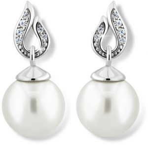 Cutie Jewellery Pôsobivé perlové náušnice z bieleho zlata Z6397-3125-10-X-2