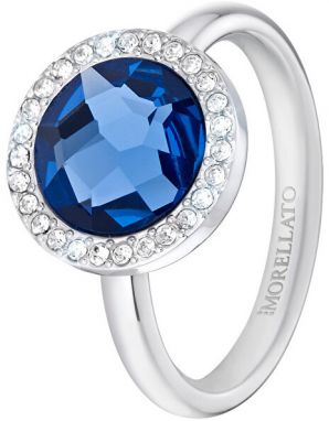 Morellato Oceľový prsteň s modrým kryštálom Essenza SAGX15 54 mm