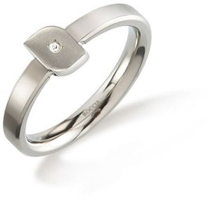 Boccia Titanium Titánový prsteň s diamantom 0141-02 50 mm