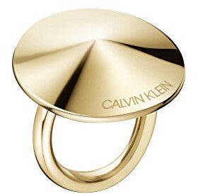 Calvin Klein Pozlátený oceľový prsteň Spinner KJBAJR1002 52 mm