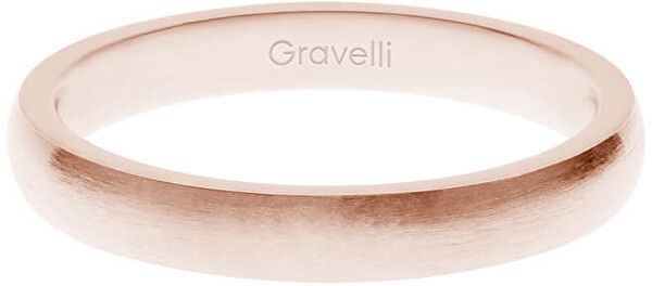 Gravelli Ružovo pozlátený prsteň z ušľachtilej ocele Precious GJRWRGX106 50 mm