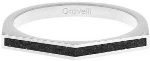 Gravelli Oceľový prsteň s betónom Two Side oceľová / antracitová GJRWSSA122 50 mm