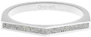Gravelli Oceľový prsteň s betónom Two Side oceľová / sivá GJRWSSG122 50 mm