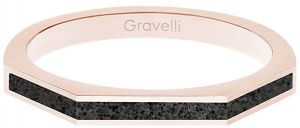 Gravelli Oceľový prsteň s betónom Three Side bronzová / antracitová GJRWRGA123 50 mm