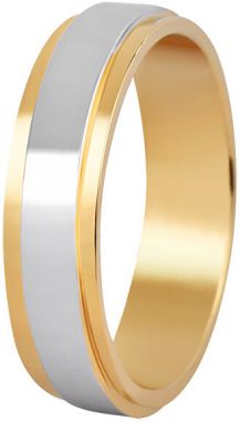 Beneto Dámsky bicolor prsteň z ocele SPD05 49 mm